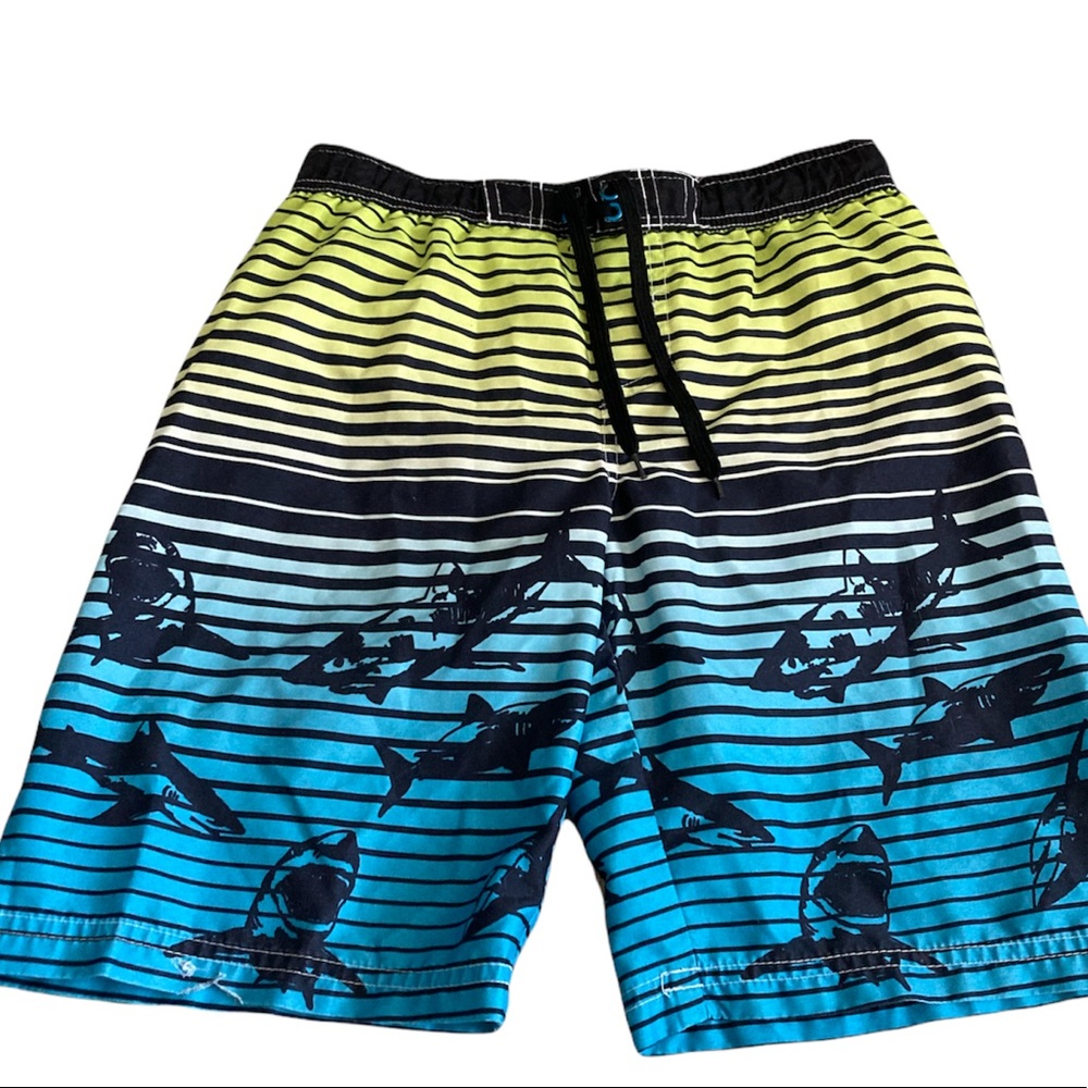 Big Chill Boys' Printed Shark Swim Trunks Size 8